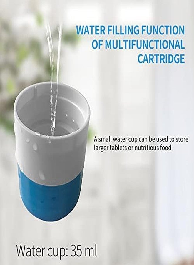 PUTHAK Pill Crusher Cutter Splitter Grinder Pill Water Cup [4 in 1] - Pill Crusher Pulverizer - Tablet Cutter with Small Pill Box Container Multifunction White - Image 4